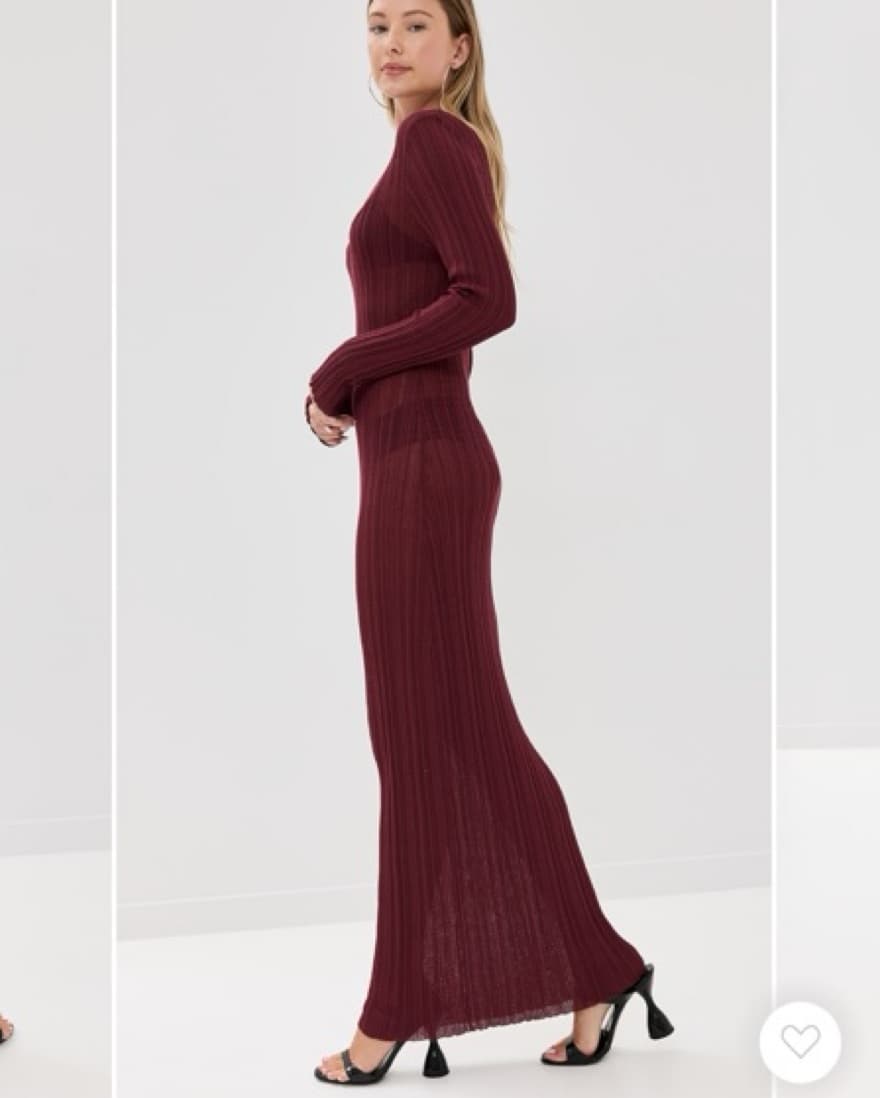 Lioness Burgundy Maxi Dress - Image 2
