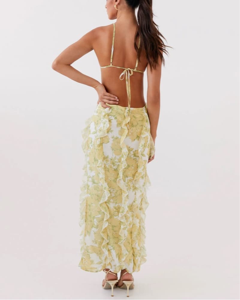 Sunset Kisses Ruffle Maxi Dress - Daffod - Image 3