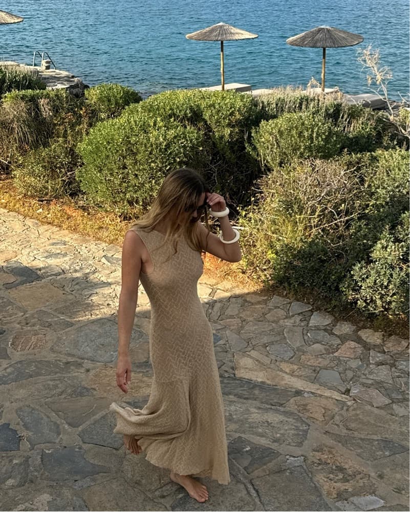Long Lace Semi Sheer Maxi Dress Coverup - Image 5