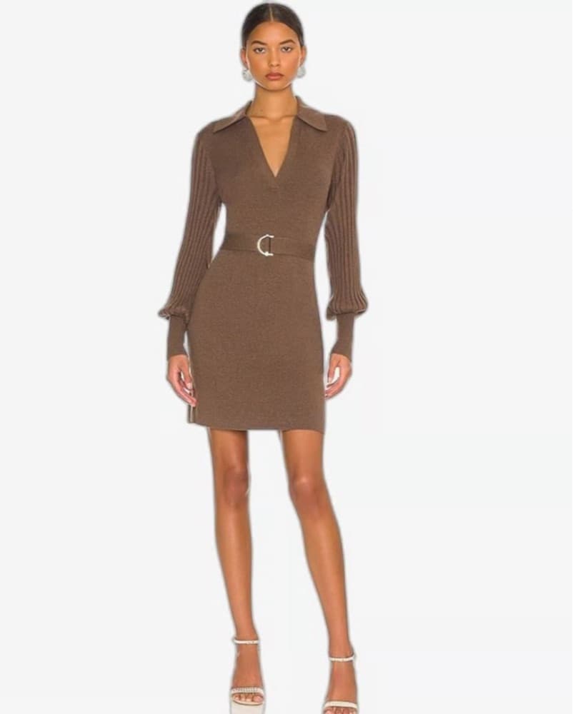 Nicholas Wool Sweater Dress With Belt - Image 1