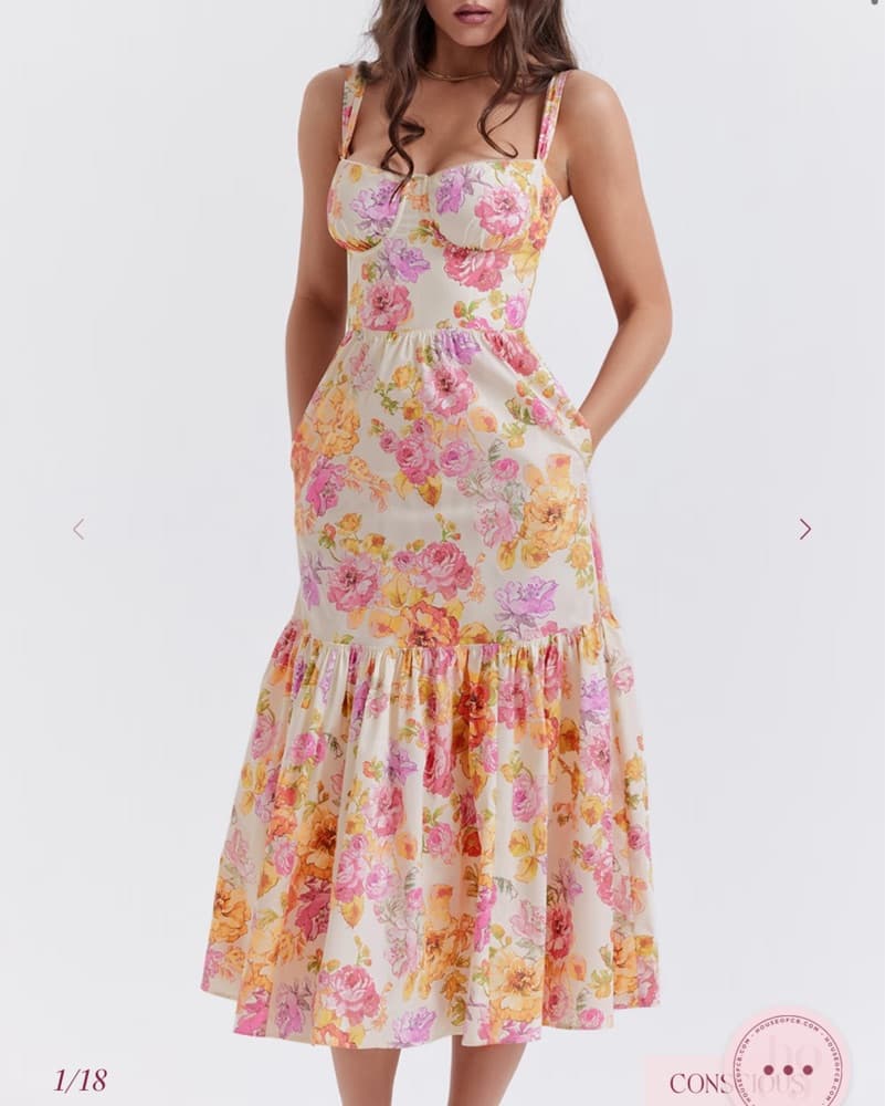 Elia Floral Midi Dress - Image 1