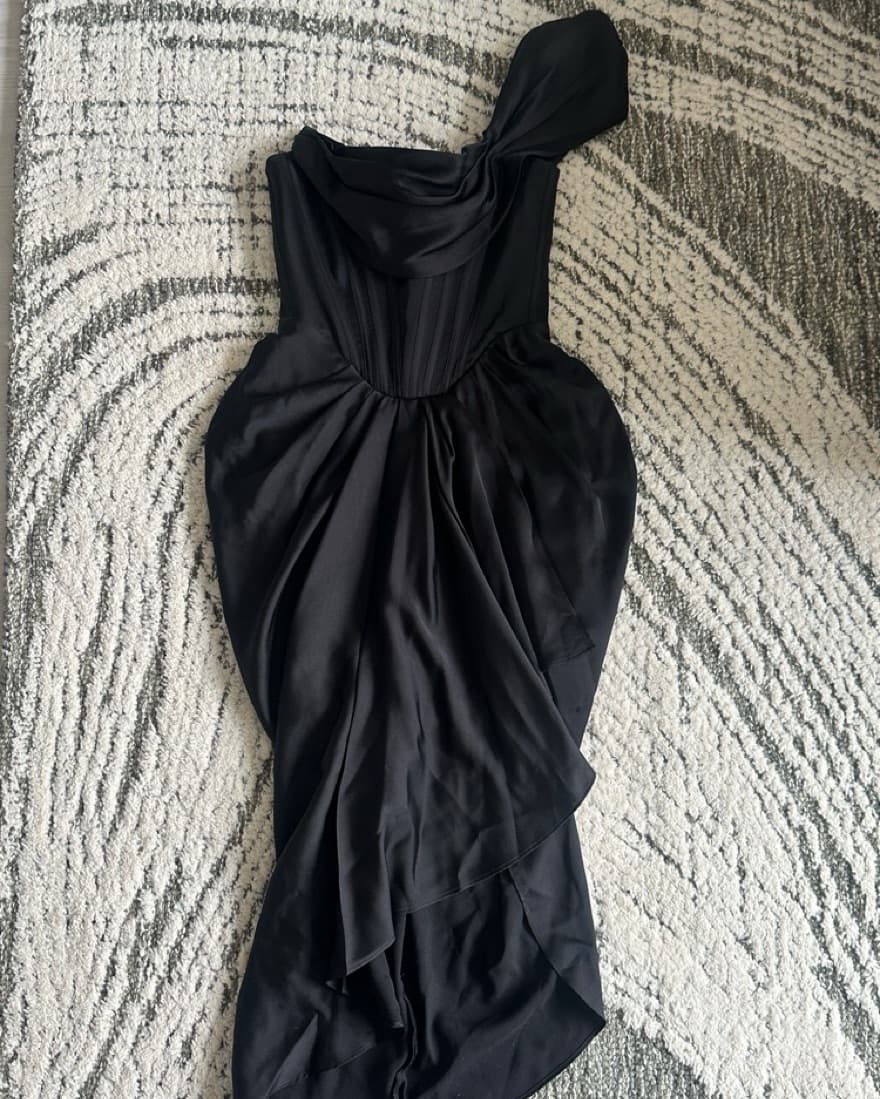 House Of CB - Black Corset Midi Dress - Image 3