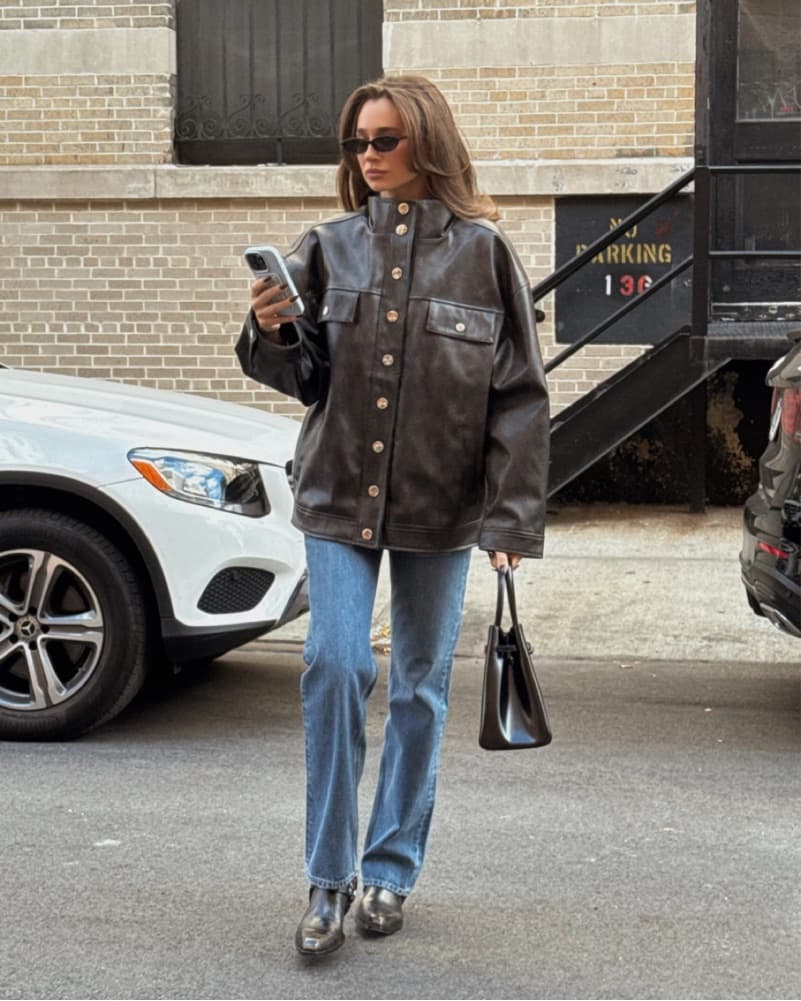 90s Leather Jacket  - Image 1