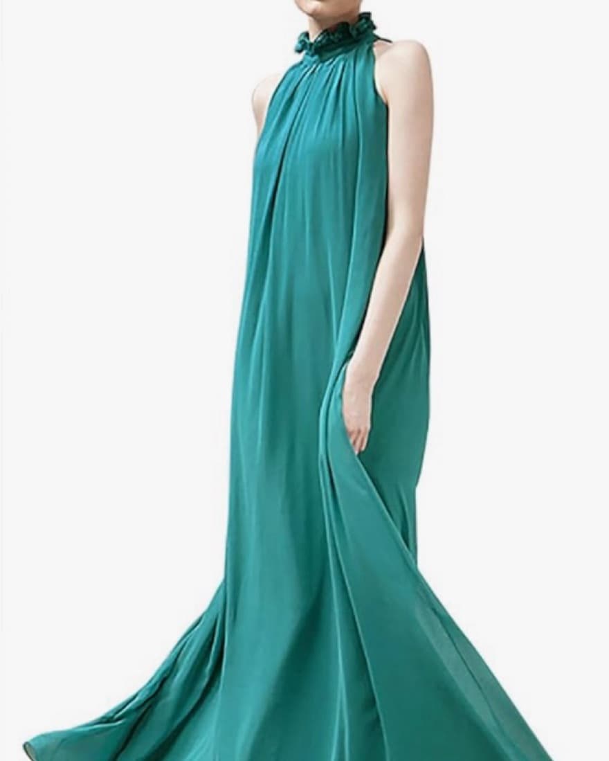 Halter Neck Chiffon Maxi Dress - Image 2