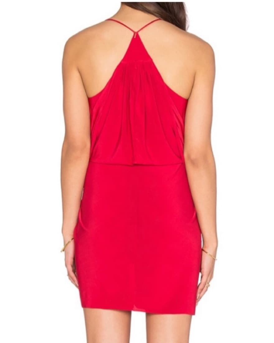 Misa Red Mini Cocktail Dress - Image 3