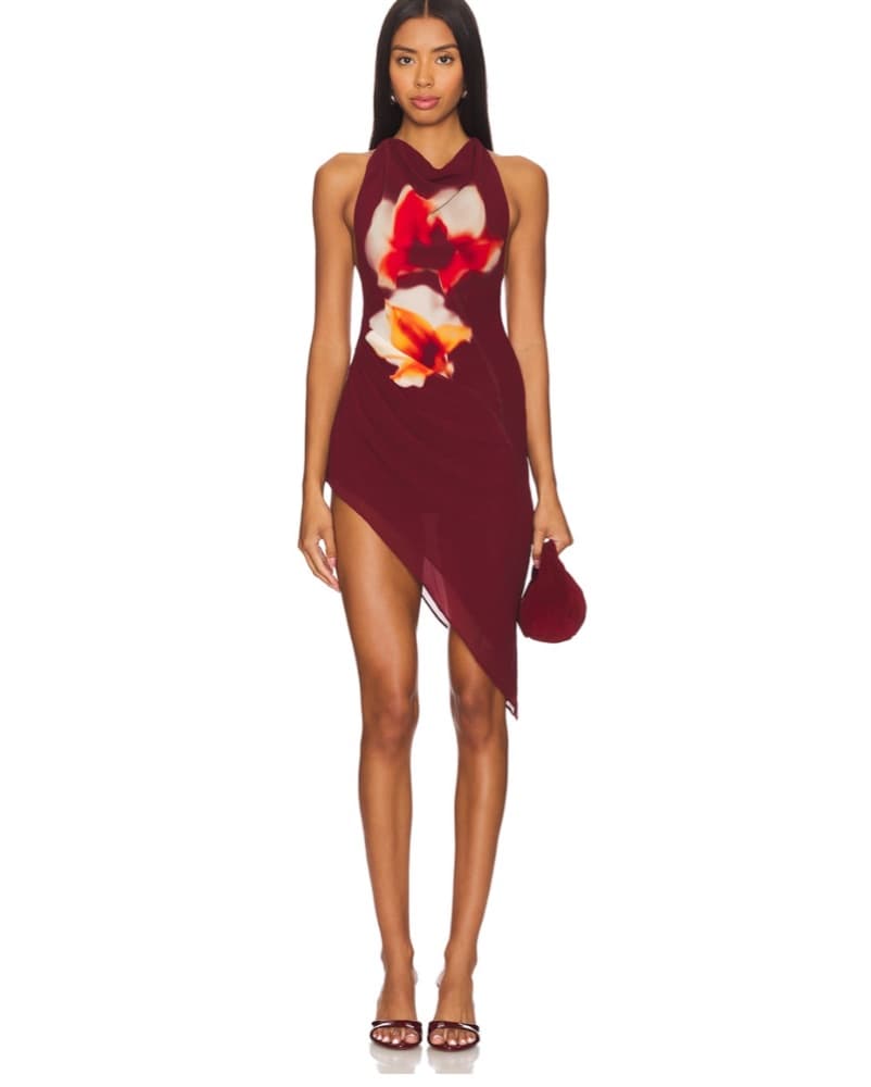 Vibrant Floral Halter Dress - Image 2