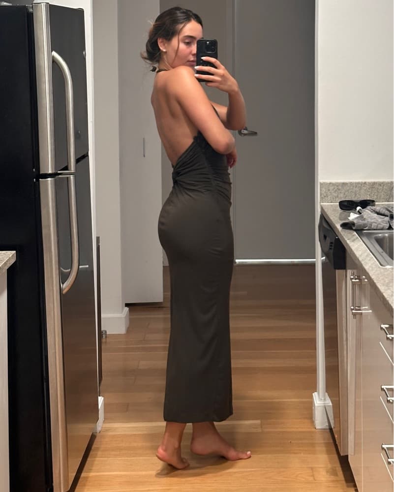 Brown Fitted Dress - Image 2