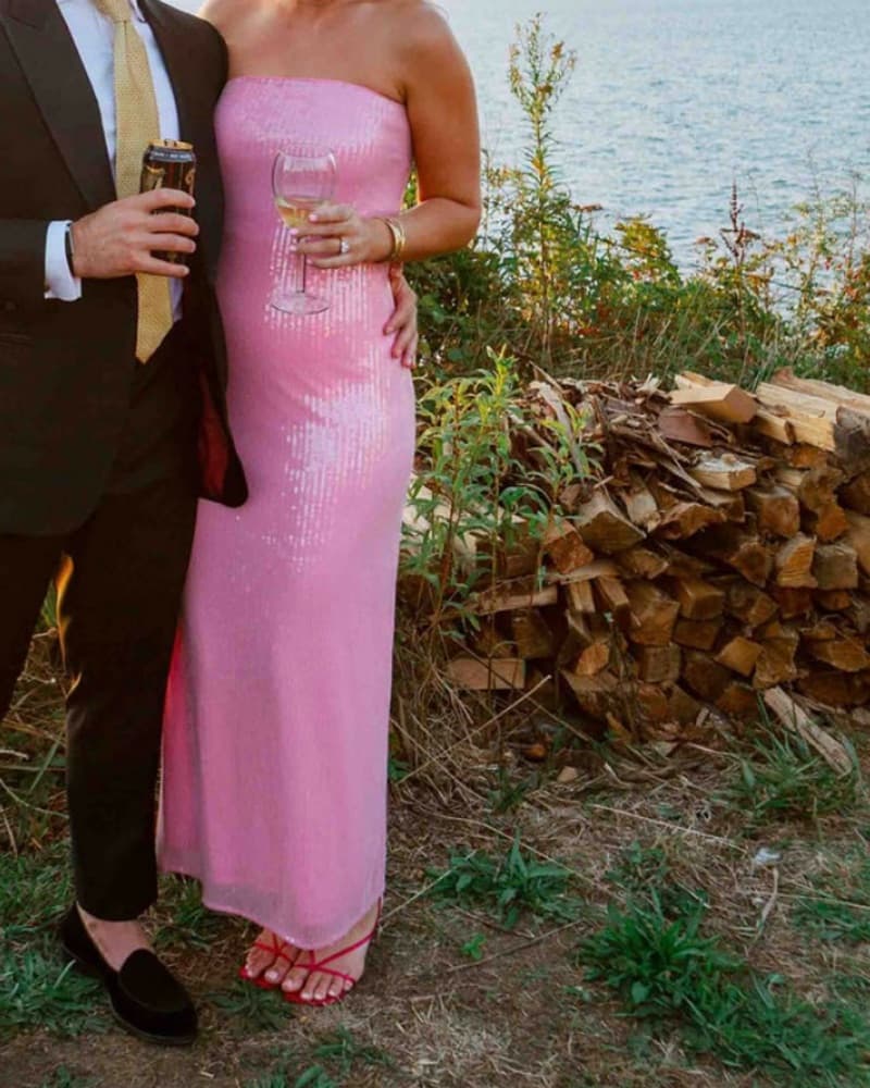 Pink Sequin Dress  - Image 6