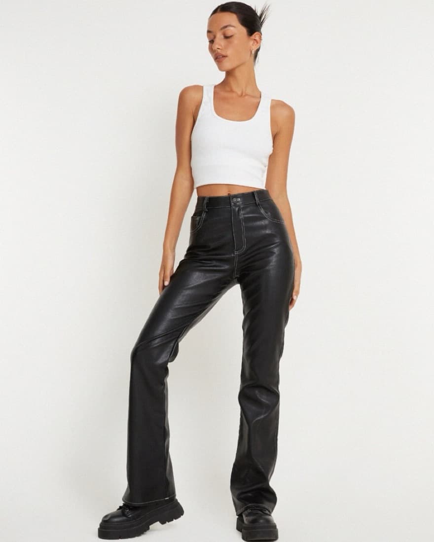 MOTEL ROCKS Zorea Leather Trousers - Image 1