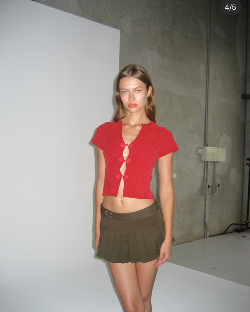 Red With Jean Top - Image 1