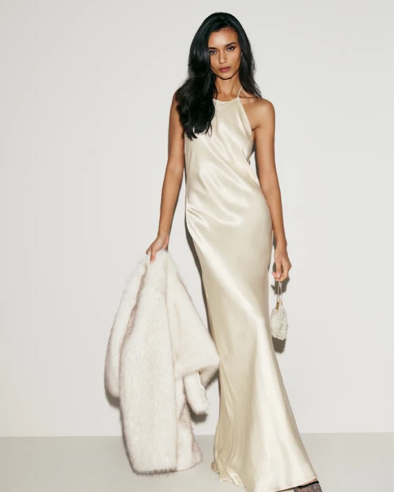 REFORMATION Jeany Silk Dress - Image 4
