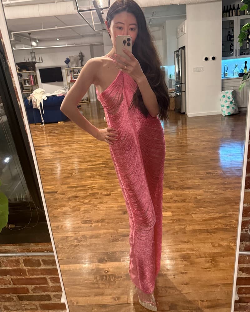 Cult Gaia Pink Renata Gown Dupe XS - Image 5