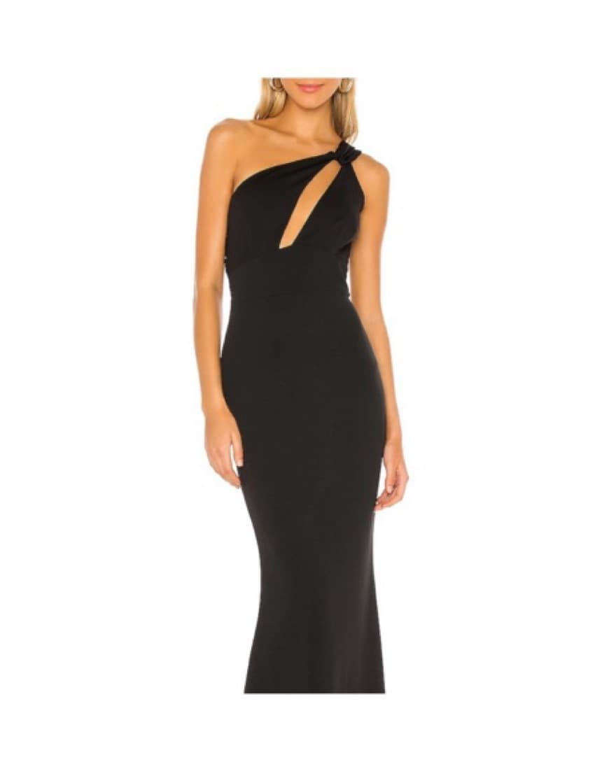 KATIE MAY Long Bkack Dress W  Key Hole - Image 3