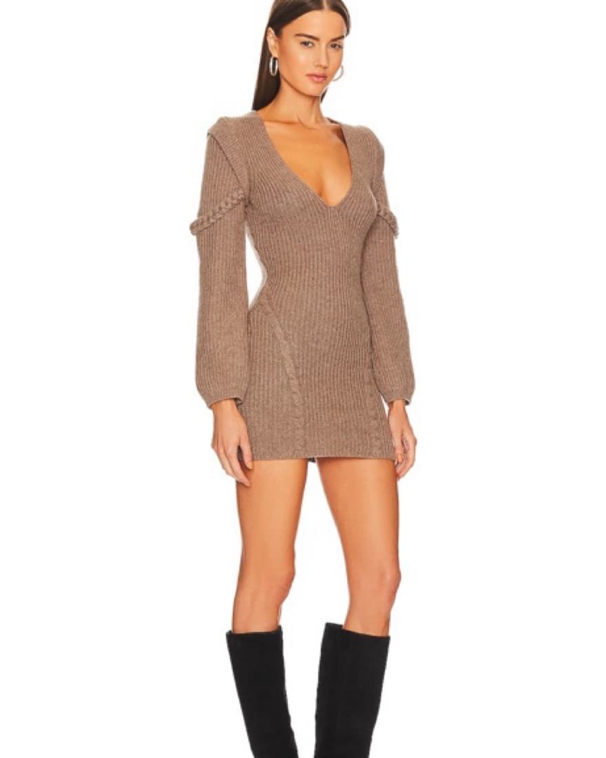 Revolve Long Sleeve Knit Mini Dress - Image 2