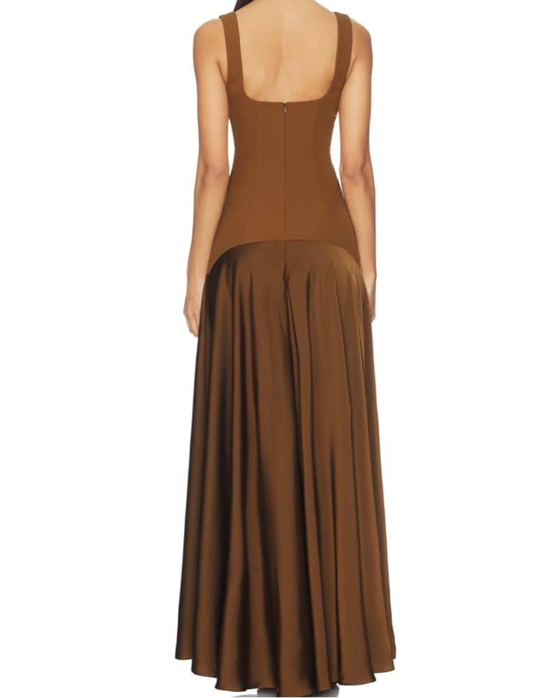 L’Academie Sidney Gown Chocolate Brown - Image 2