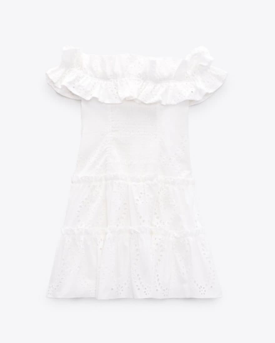 Zara White Mini Dress  - Image 4