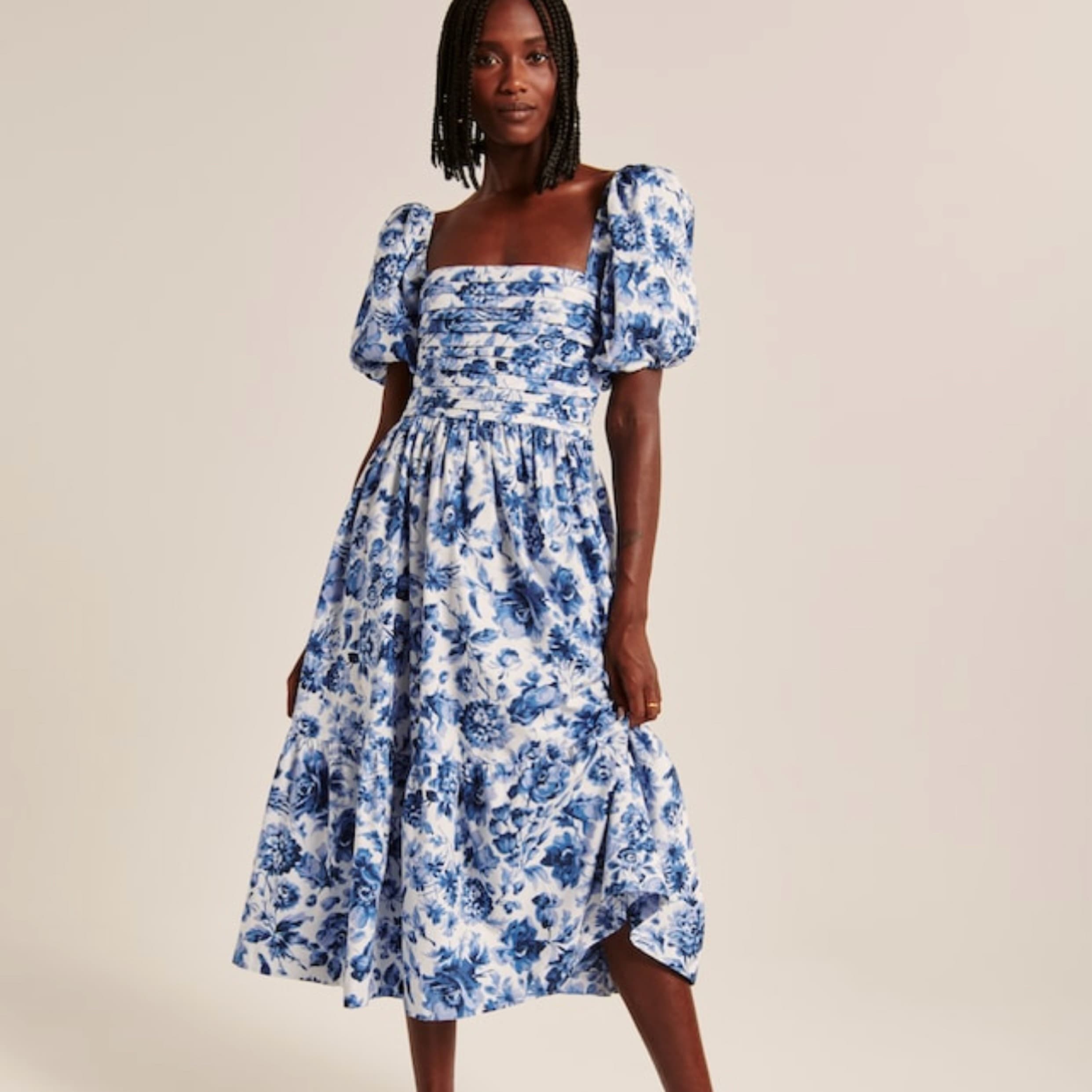 Viral Emerson Poplin Puff Sleeve Dress - Image 1