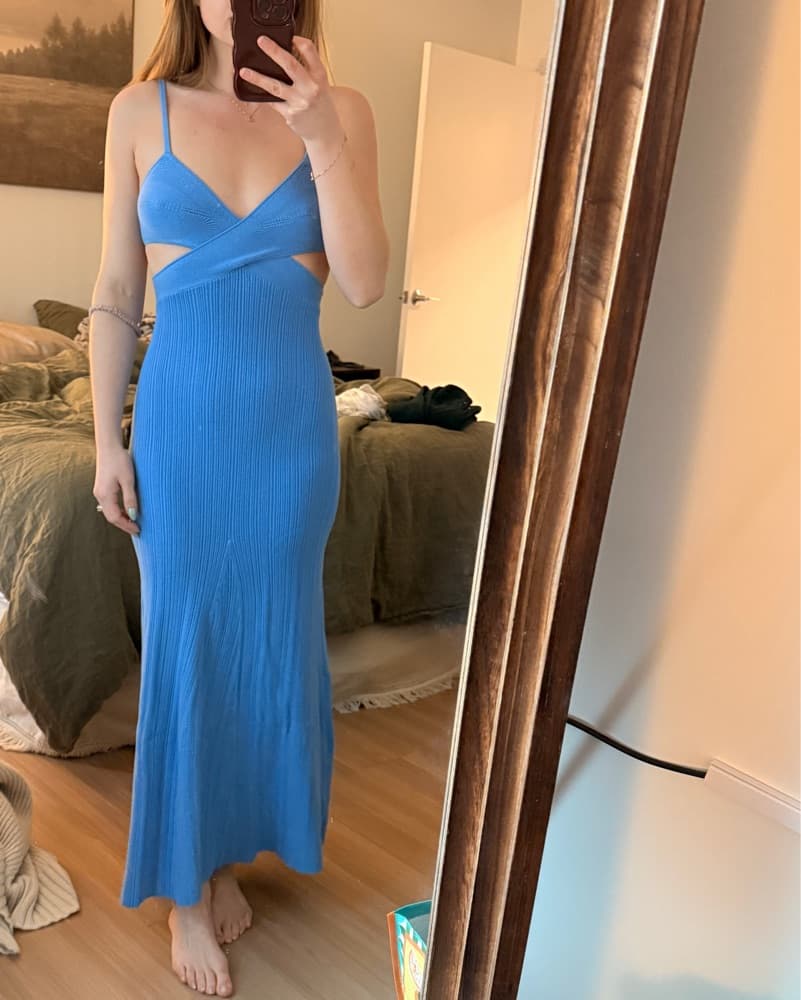 Anna Quan Blue Midi Dress - Image 3