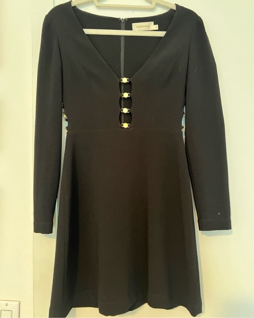 Zimmermann Black Mini Dress - Image 3