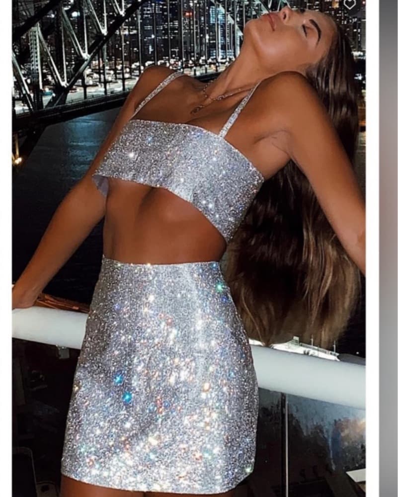 White Fox Boutique Rhinestone Set - Image 1