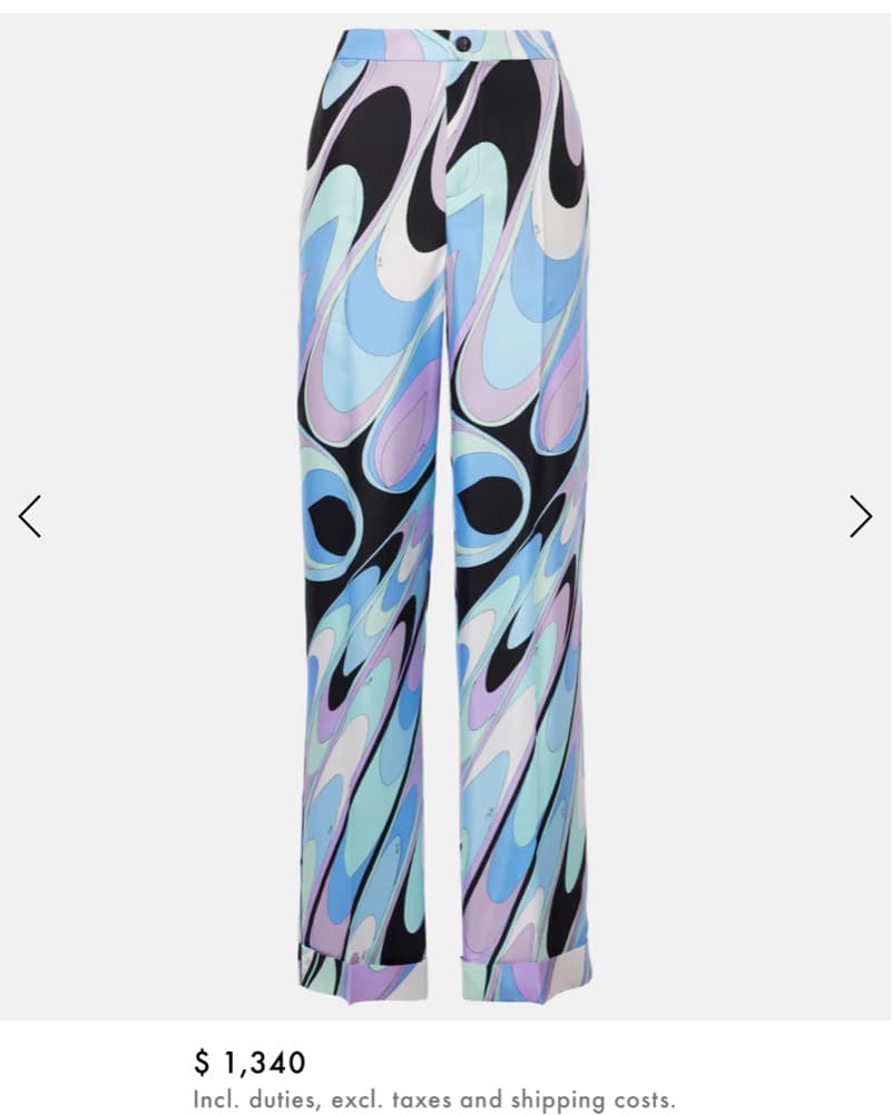Pucci Printed Silk Twill Wide-Leg Pants  - Image 2