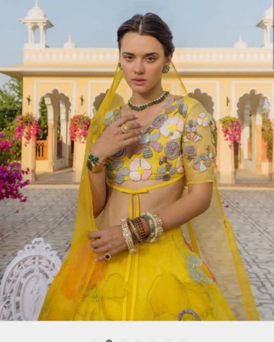 Indian Designer Tulle Lehenga 2/S  - Image 5