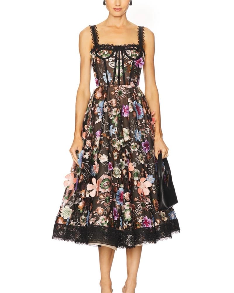 Bronx and Banco Floral Midi Dress - Image 1