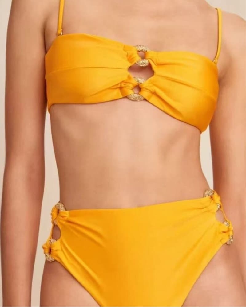 Cult Gaia Orange Pisa Swim Top - s - Image 1