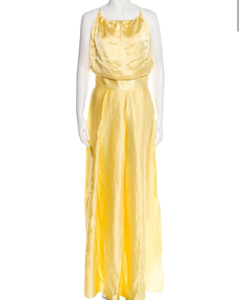 Harmur Backless Yellow Gown - Image 1