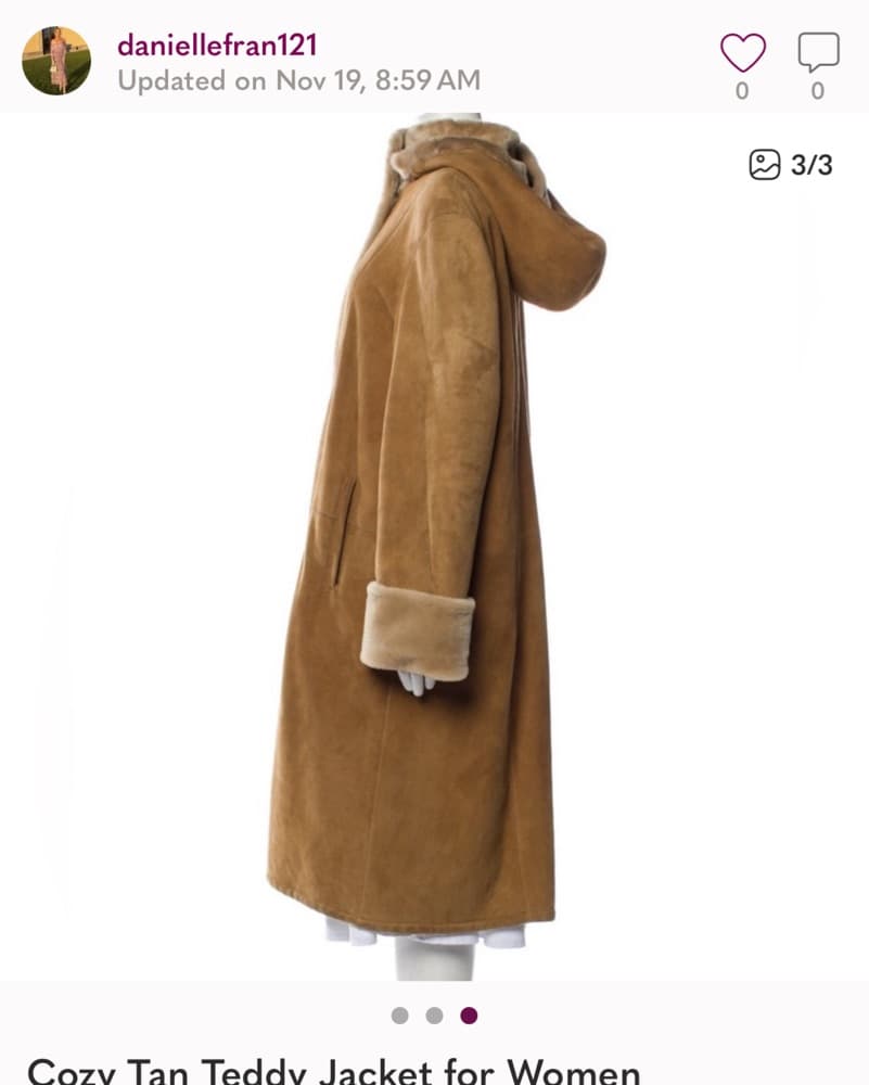 Cozy Tan Teddy Jacket for Women - Image 3
