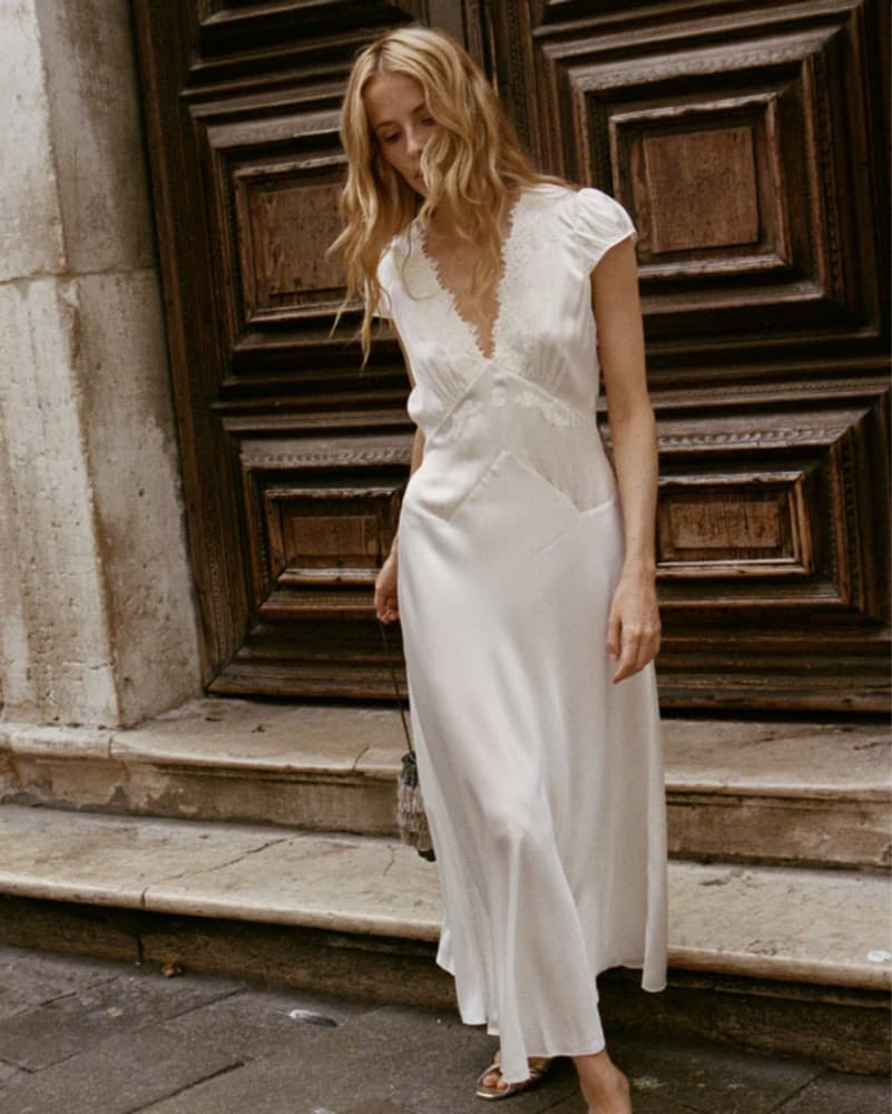 layered bodycon dress Vivo Basic 3/4 Sleeve Double bridal-product Length:65cm/25.6