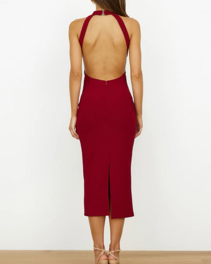 Hello Molly Radio Tunes Dress Burgundy - Image 2