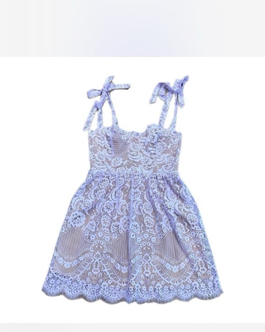 For Love and Lemons Purple Lace Dress - Image 2