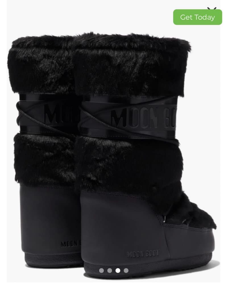 Moon Boots Tall Fur Black  - Image 2