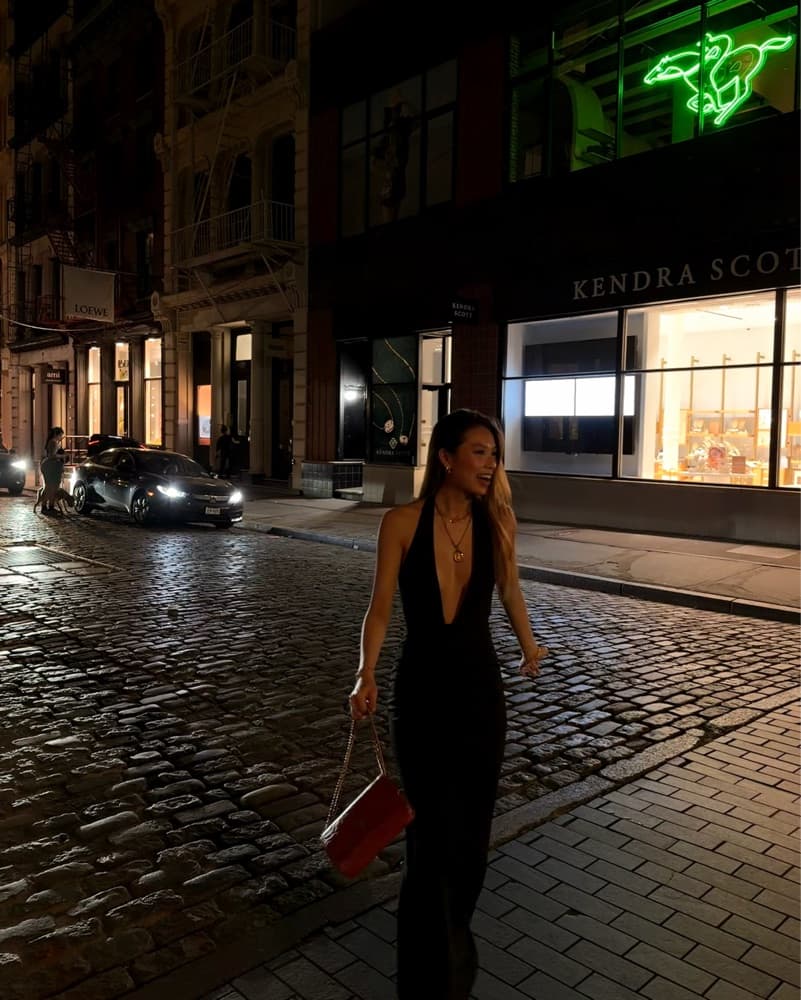 Plunging Halterneck Maxi Dress - Image 5