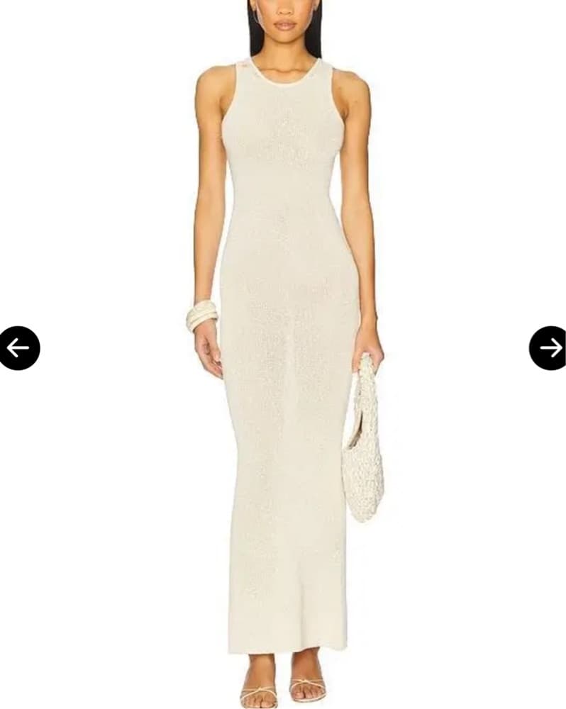 Asta Resort Ivory Sequined Maxi - Image 1