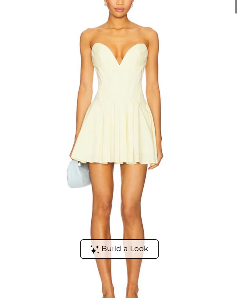 Butter Yellow Corset Mini Dress - Image 1