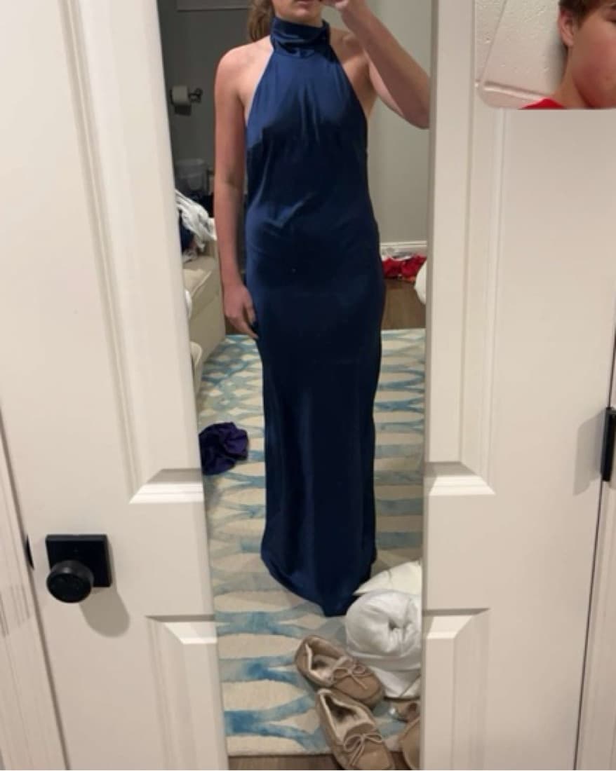 Zara Navy Slip Dress - Image 2