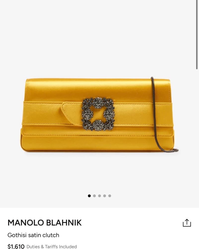 Manolo Blahnik Satin Clutch  - Image 2