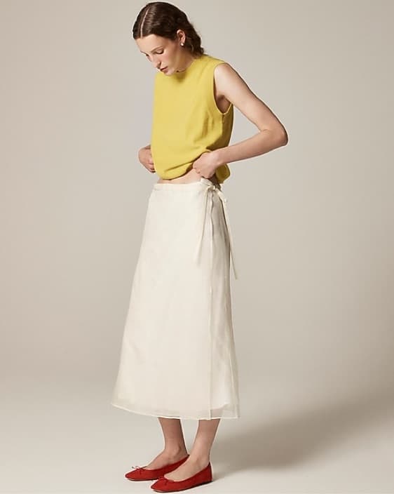 JCREW Silk Organza Wrap Skirt - Image 1