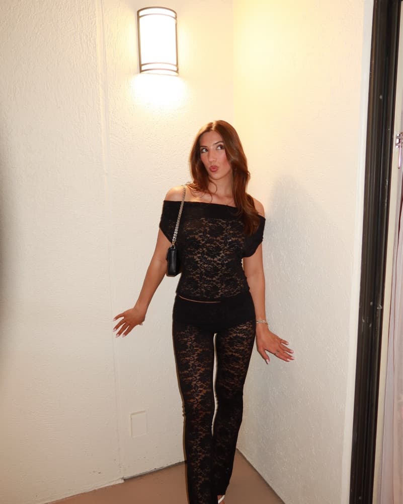 Revolve Superdown Black Lace Set - Image 1