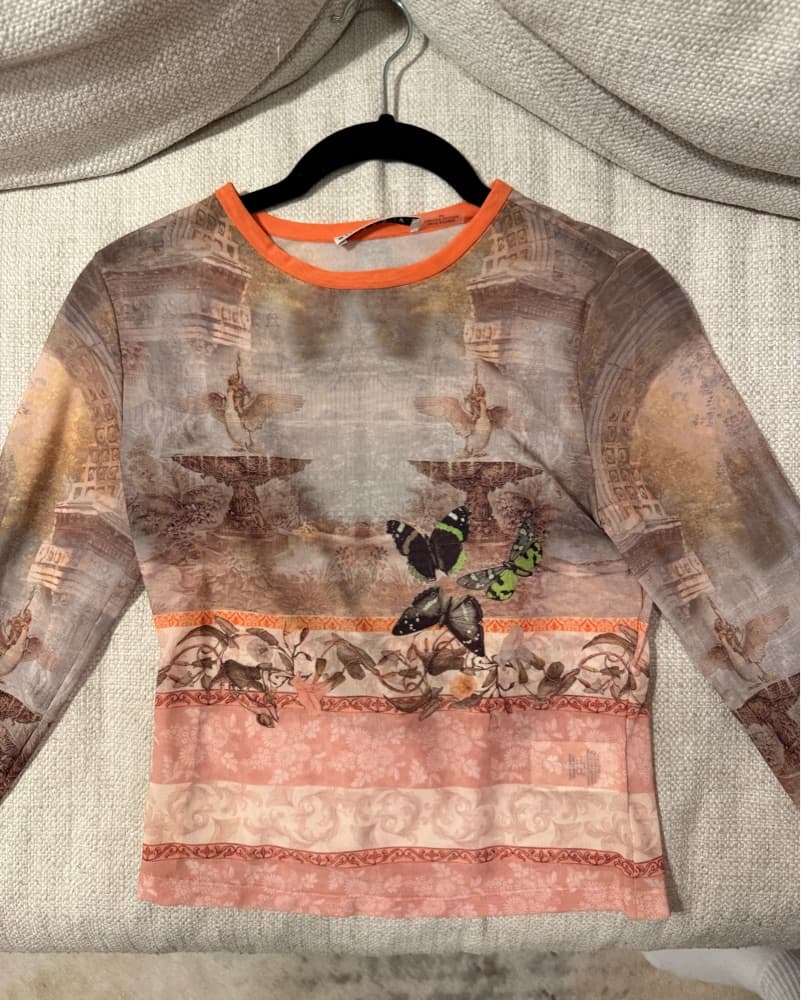 alice + olivia Delaina Mesh Top - Image 3