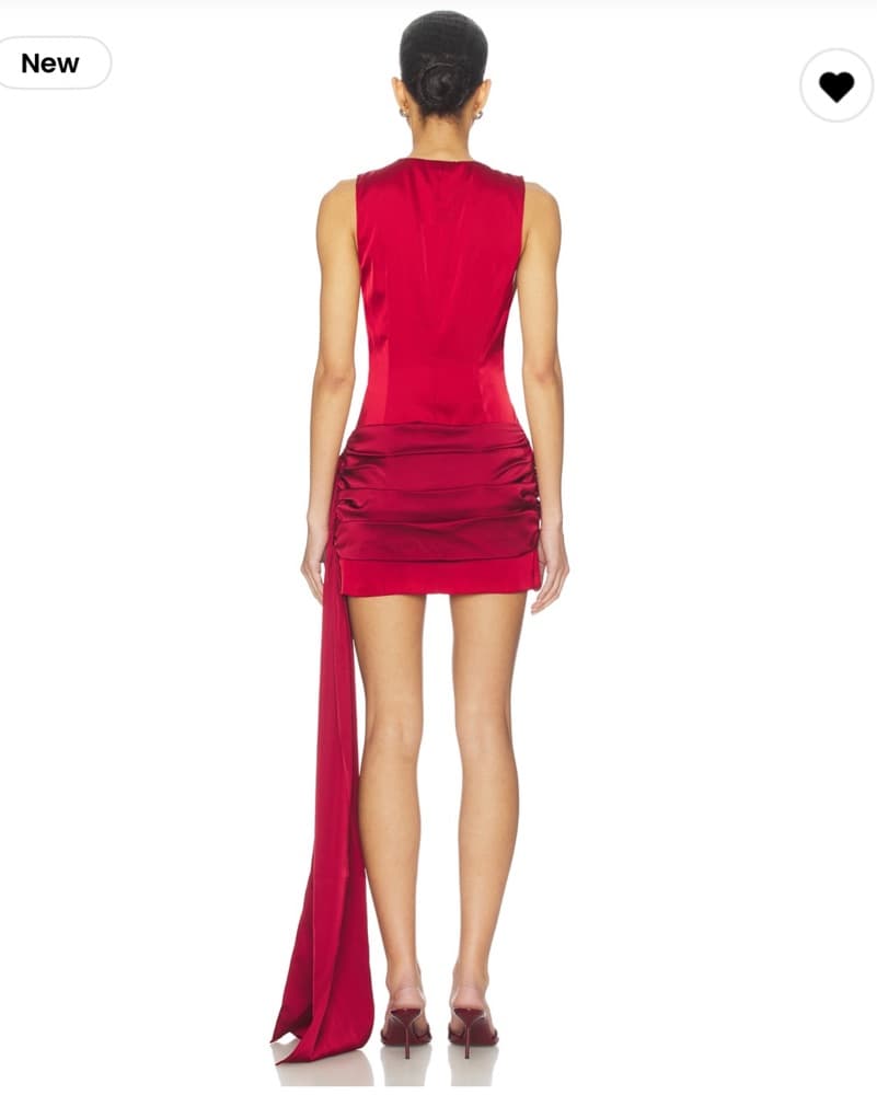 Alluring Red Mini Dress - Image 2