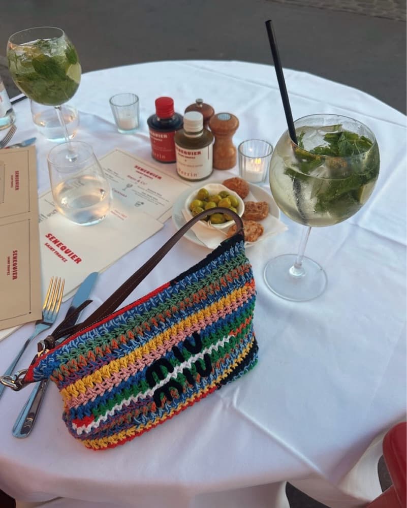 Miu Miu Rainbow Crochet Pouch Bag - Image 5