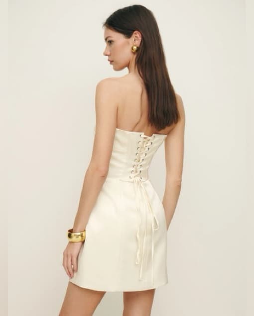 Reformation Pacie Satin Dress - Image 2
