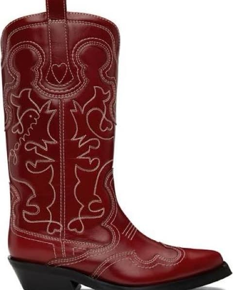 Ganni Embroidered Western Cowboy Boots  - Image 2