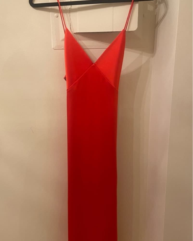 Red Silk Dress Alice & Olivia - Image 5