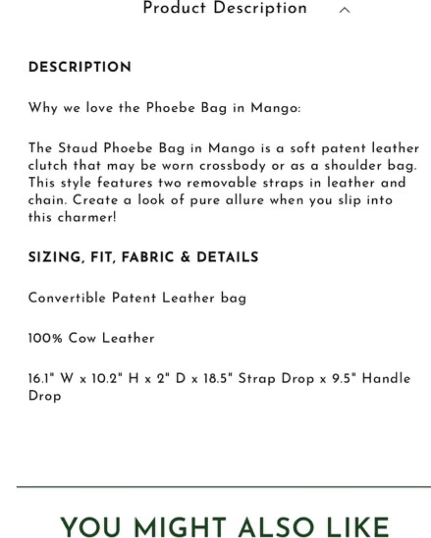 Staud Phoebe Bag In Mango - Image 4