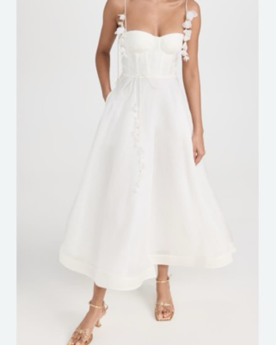 Zimmermann Wonderland Corset Midi Dress - Image 1