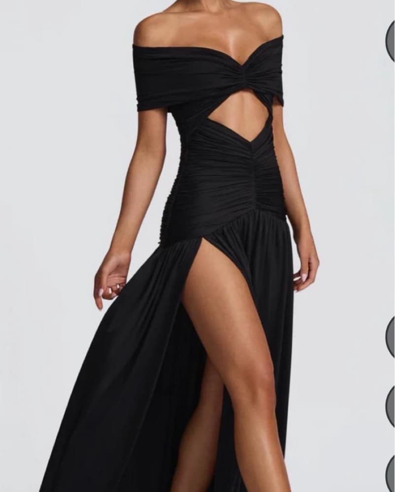 Black Maxi Dress High Slit - Image 1